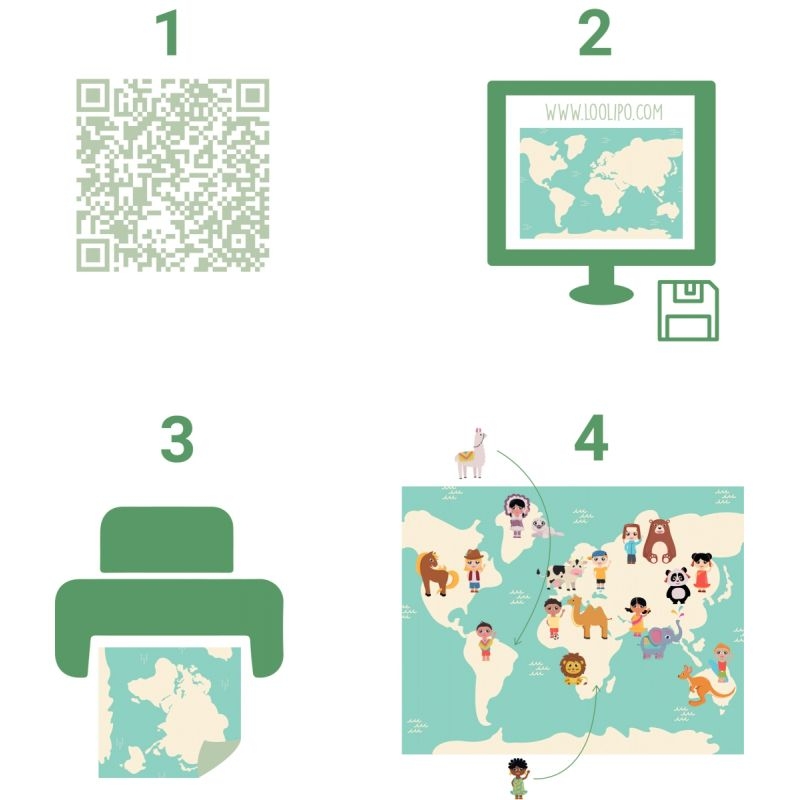 Pochette de 240 gommettes enfants du monde