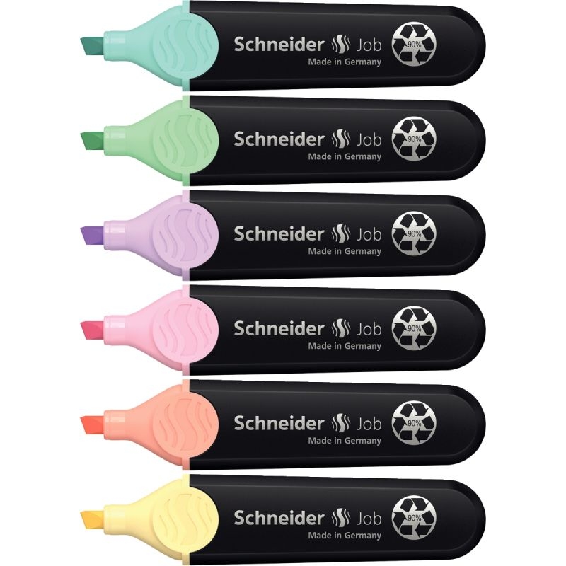 Pochette de 6 surligneurs Job Pastel assortis