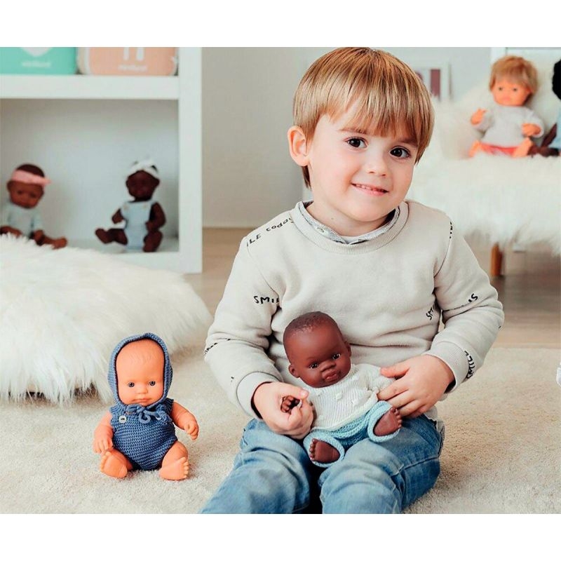 Poupée garçon africain 21 cm