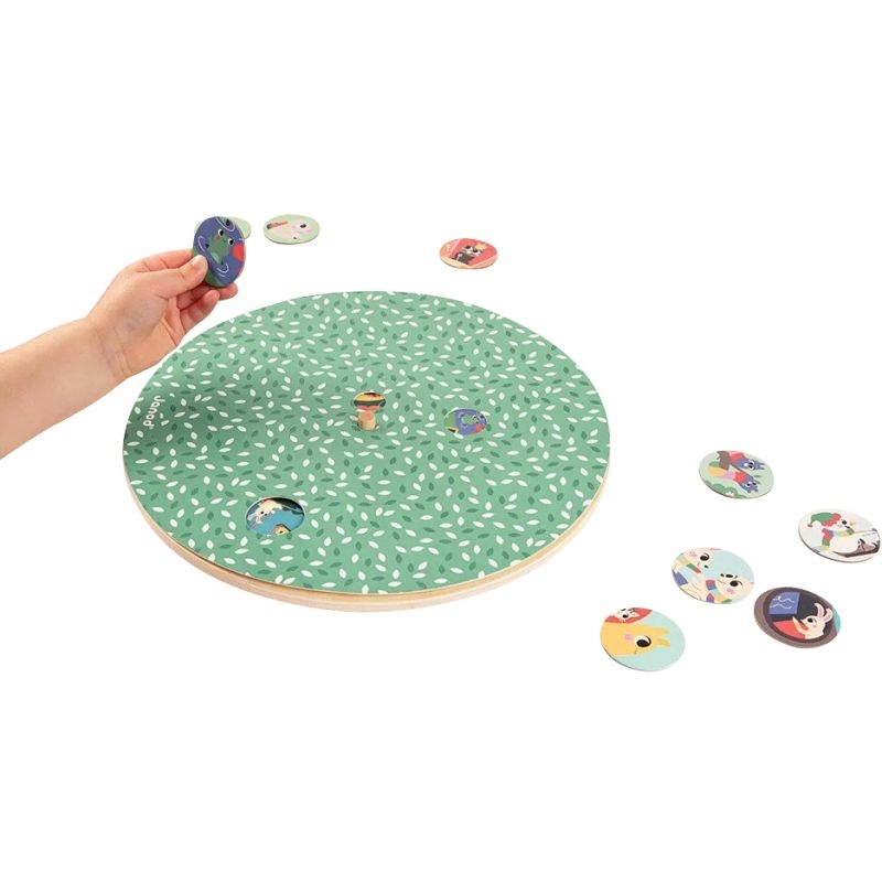 Puzzle d’observation rond recto/verso, le jardin