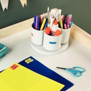 Recharge lettre plastique 12 mm x 4 m  noir sur bleu