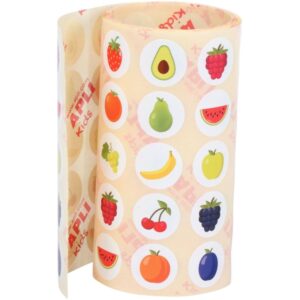 Rouleau de 900 gommettes fruits assorties