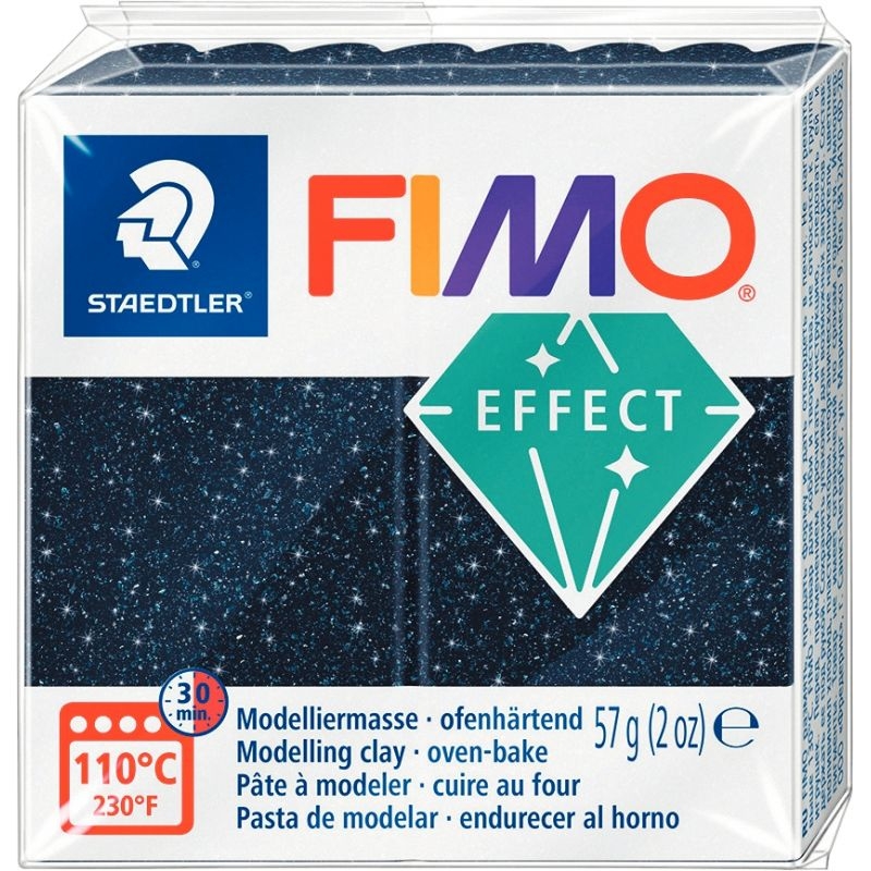 Sachet de 6 pains de 57 grammes de pâte à modeler Fimo Effect pailleté