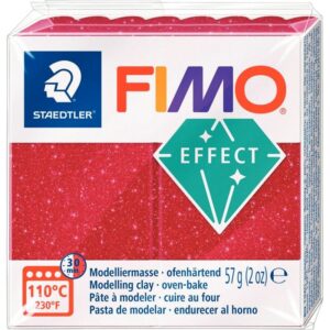 Sachet de 6 pains de 57 grammes de pâte à modeler Fimo Effect pailleté