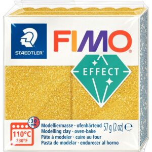 Sachet de 6 pains de 57 grammes de pâte à modeler Fimo Effect pailleté