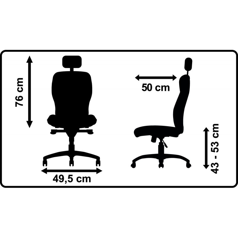 Siège de bureau MTGA220-700 noir