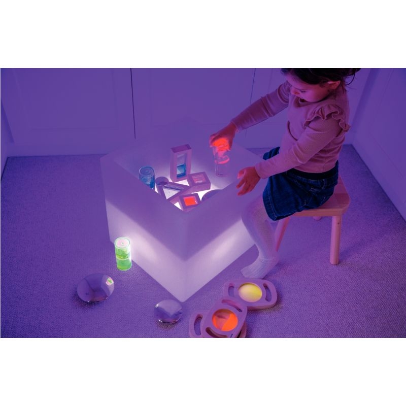 Table lumineuse carrée