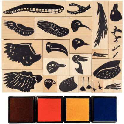 Tampons encreurs oiseau 17x13cm
