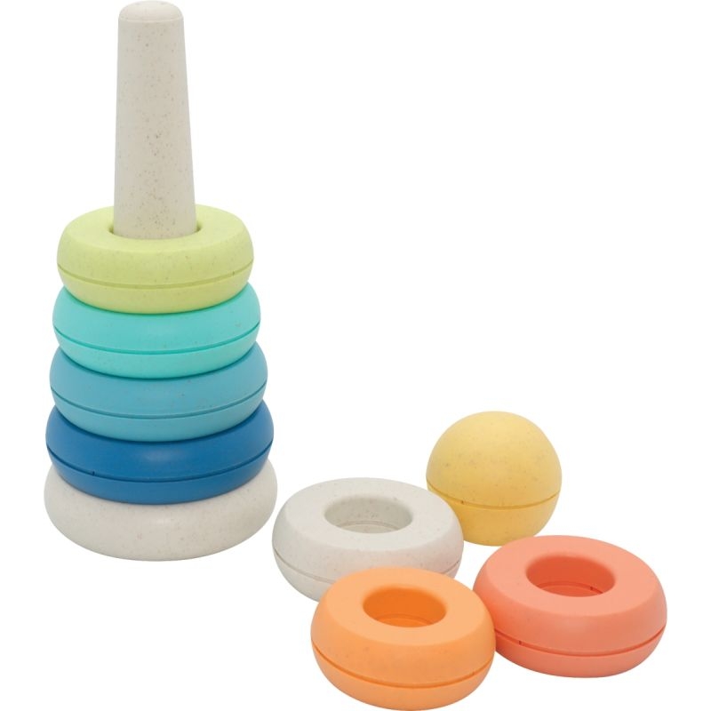 Anneaux à empiler en plastique recyclé, 9 pièces