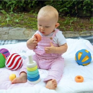 Anneaux à empiler en plastique recyclé, 9 pièces