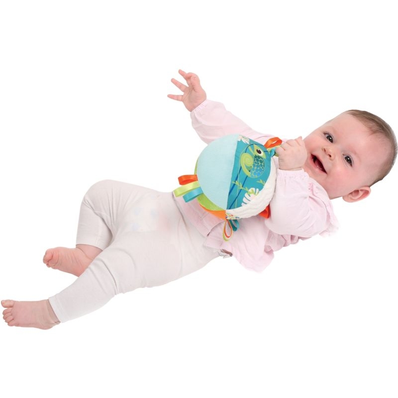 Balle d’éveil en tissu, le caméléon