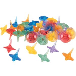 Baril de 36 toupies d.3.7cm assorties