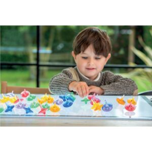 Baril de 36 toupies d.3.7cm assorties