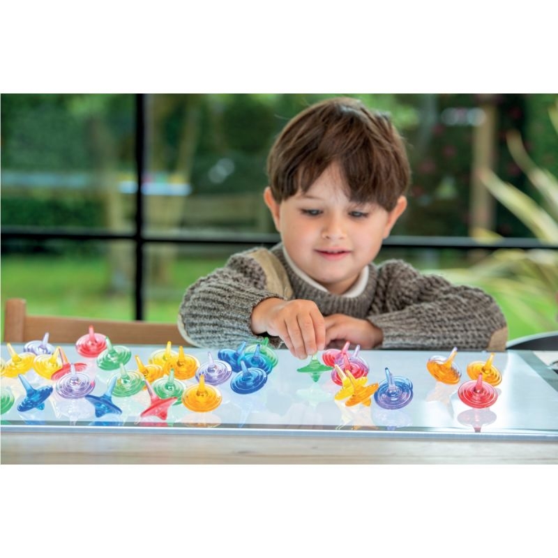 Baril de 36 toupies d.3.7cm assorties