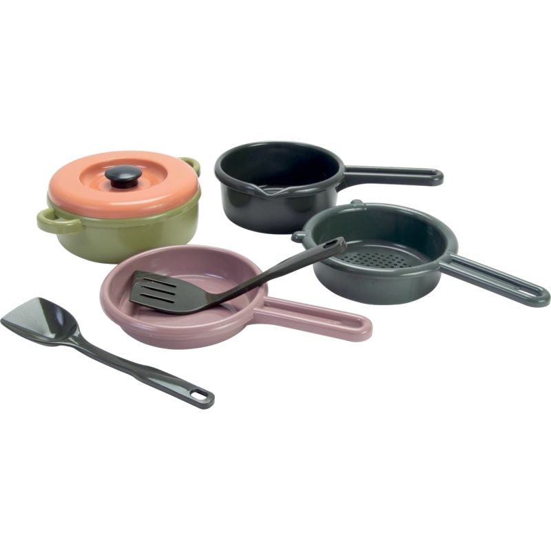 Batterie de cuisine en plastique recyclé, 7 pièces