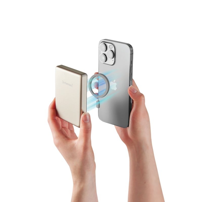 Batterie de secours magnétique Intenso 10000 mAh champagne
