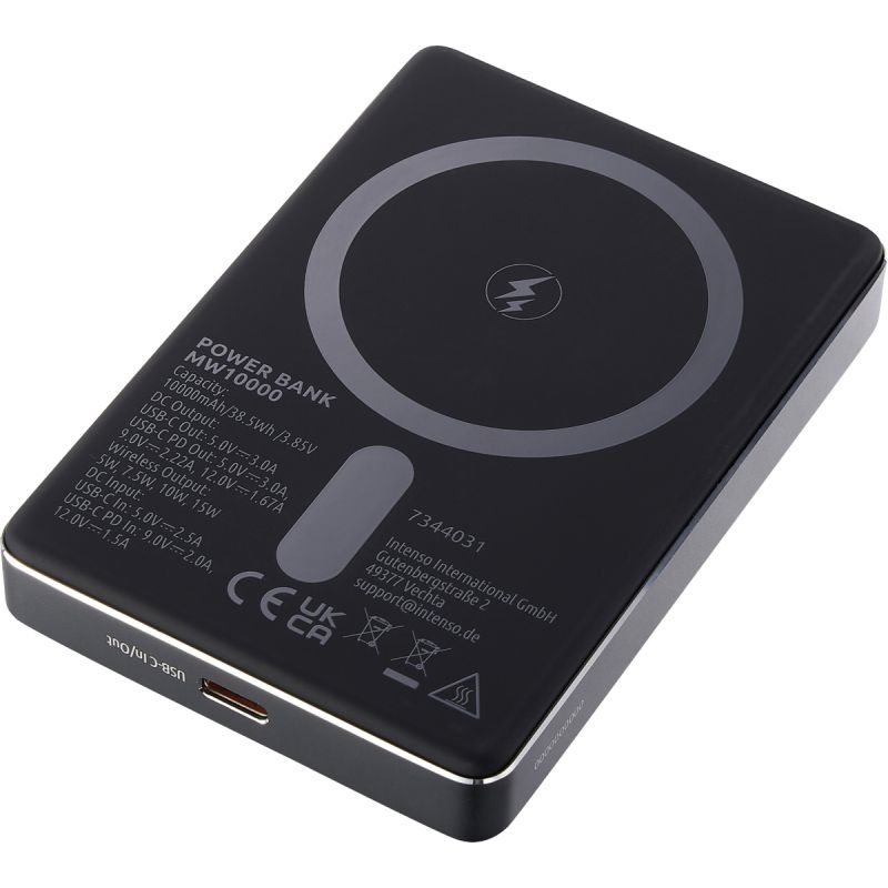 Batterie de secours magnétique Intenso 10000 mAh gris