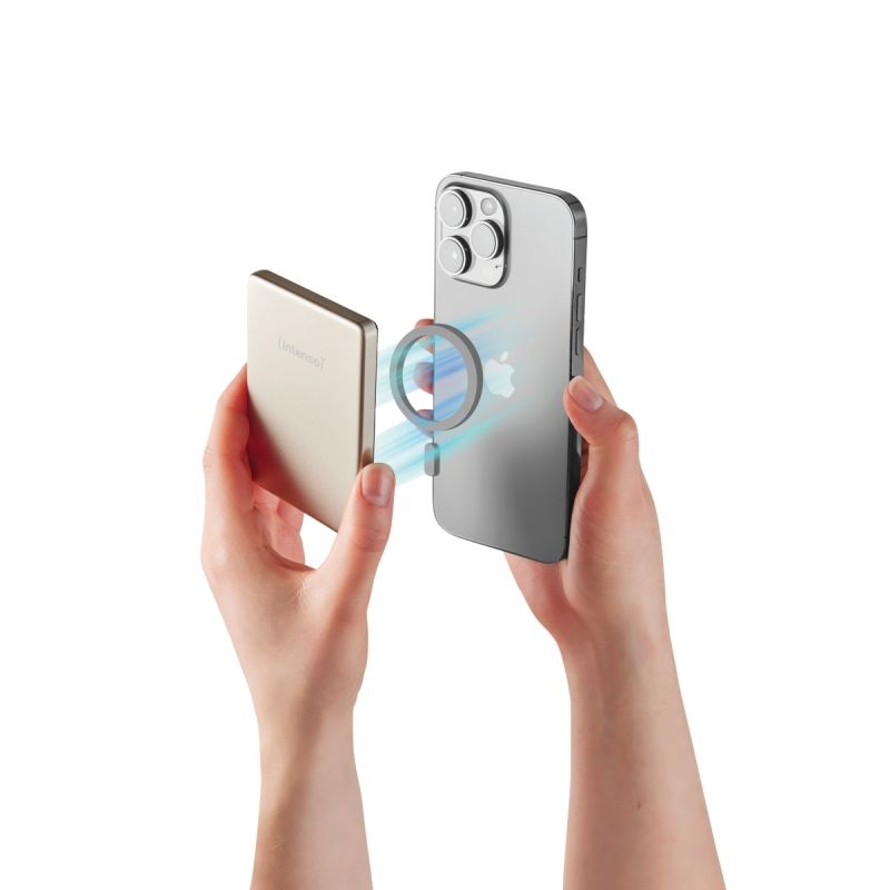 Batterie de secours magnétique Intenso 5000 mAh champagne
