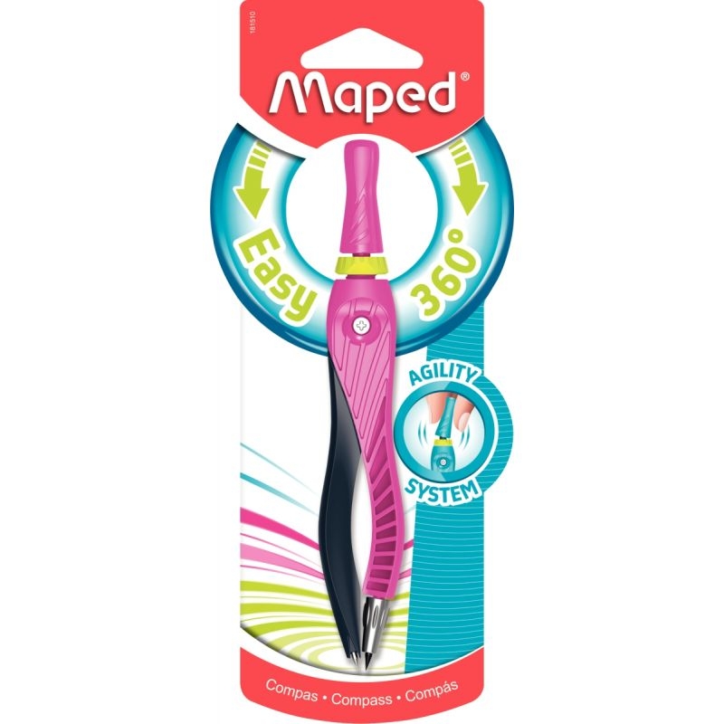 Blister compas KID’Z 360° mine coloris assortis