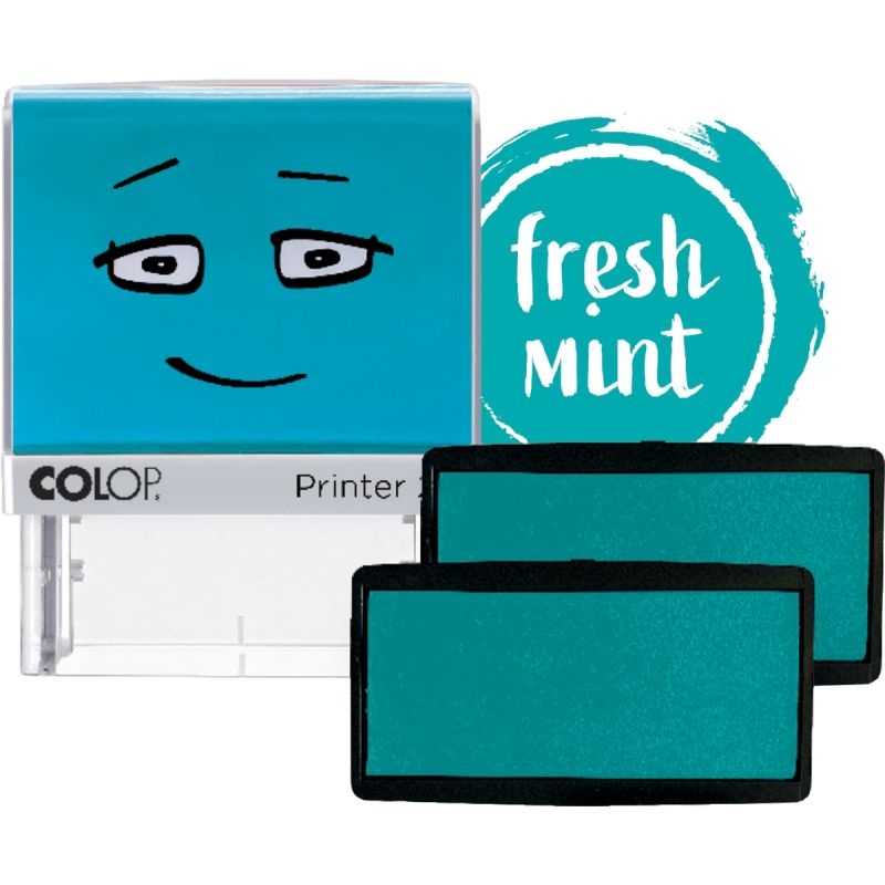 Blister de 2 cassettes d’encrage bleu