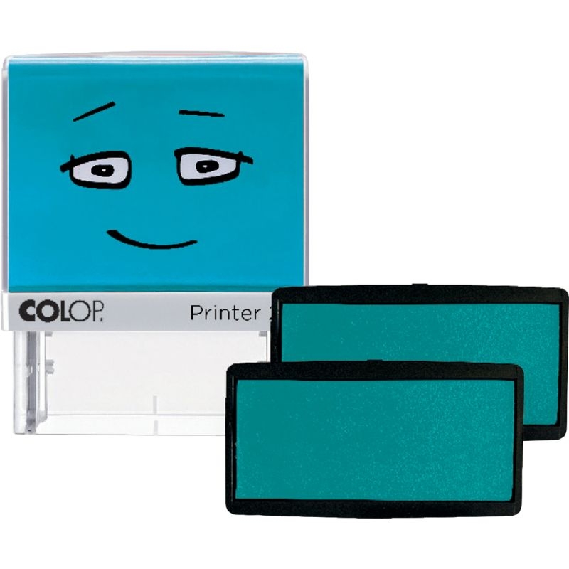 Blister de 2 cassettes d’encrage bleu