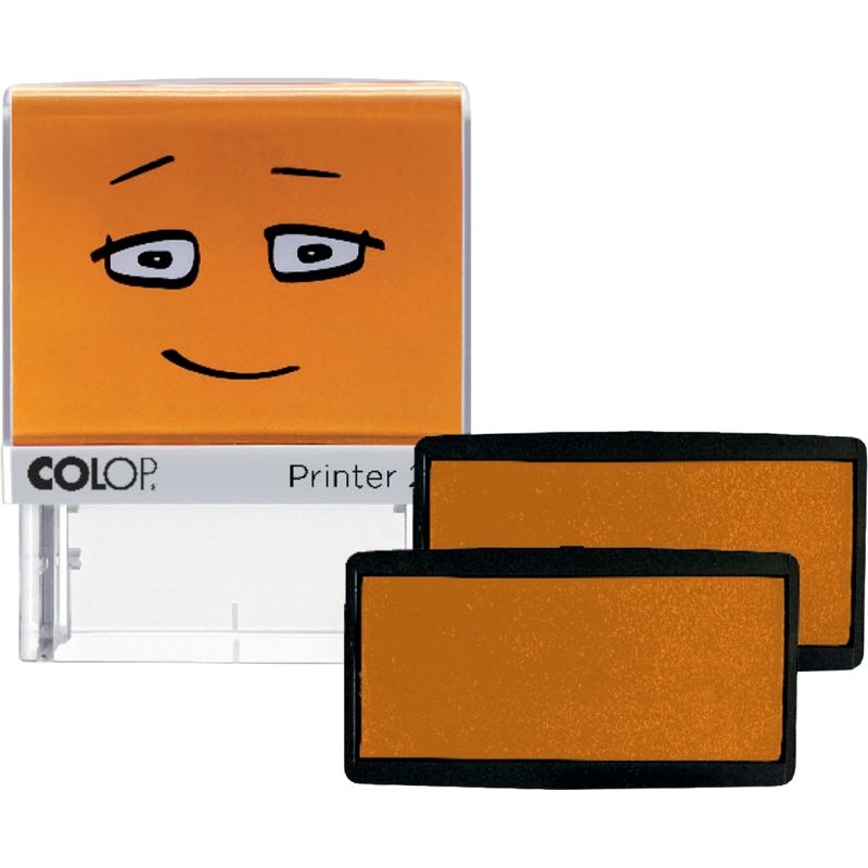 Blister de 2 cassettes d’encrage orange