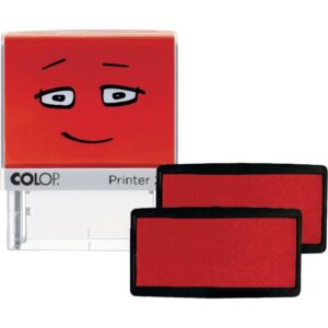 Blister de 2 cassettes d’encrage rouge