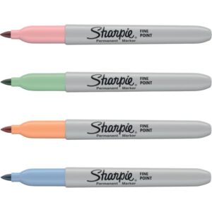 Blister de 4 marqueurs permanents Sharpie pastel