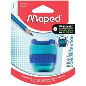 Blister taille-crayons KIDY LEARN 1 usage avec réservoir