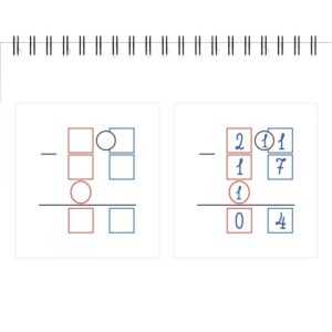 Bloc de gabarits de soustractions, 60 étiquettes