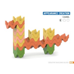 Blocs de construction forme vague, 90 pièces