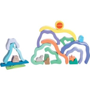 Blocs à empiler en bois, nature et animaux