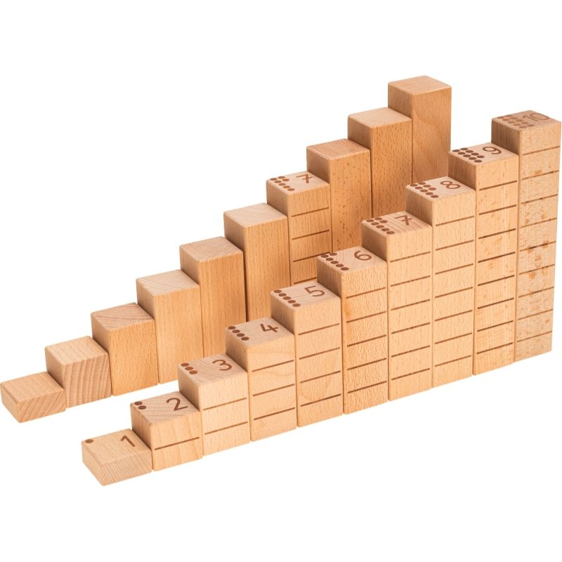 Boite 29 blocs numériques en bois