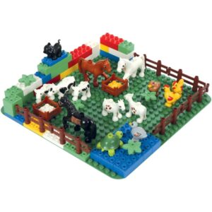 Boite d’animaux et de clôtures pour briques de construction, 100 pièces