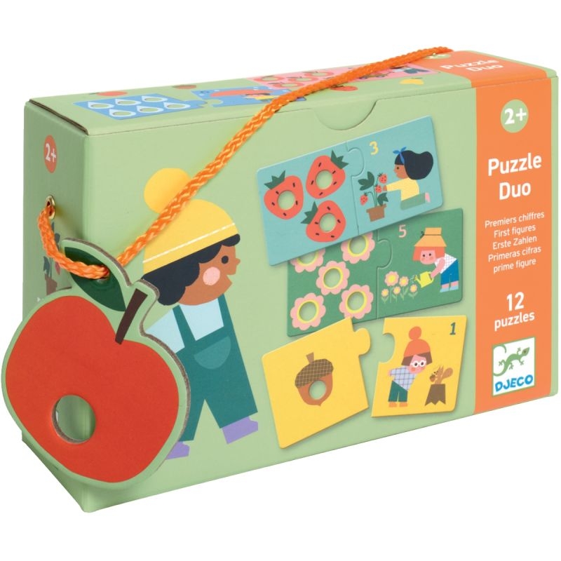 Boite de 12 puzzles duo, premiers chiffres