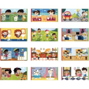 Boite de 12 puzzles duo, respecter la Terre