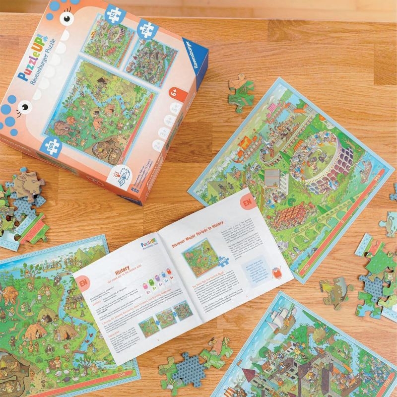 Boite de 3 puzzles UP progressifs, l’Histoire