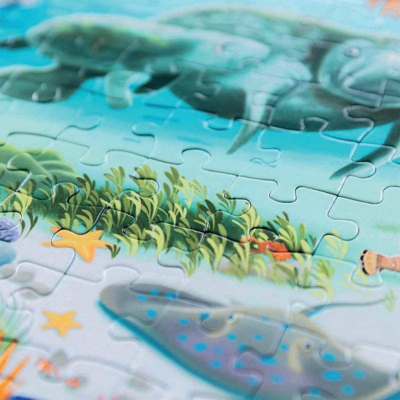 Boite de 4 puzzles UP progressifs, les animaux marins