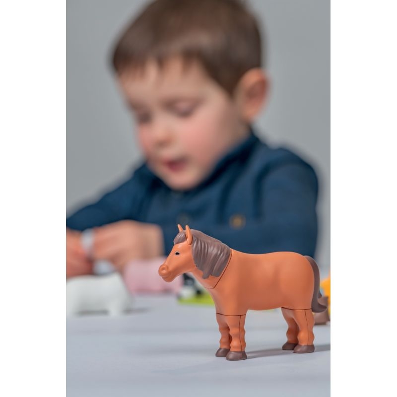 Boite de 7 mini puzzles 3D magnétiques, animaux de la ferme