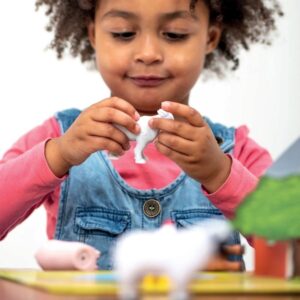 Boite de 7 mini puzzles 3D magnétiques, animaux de la ferme