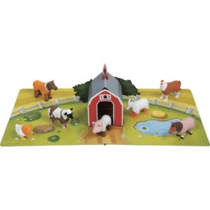 Boite de 7 mini puzzles 3D magnétiques, animaux de la ferme
