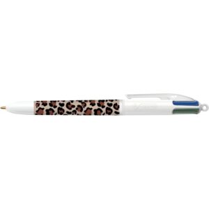 Boîte de 12 stylos bille 4 couleurs Léopard assortis