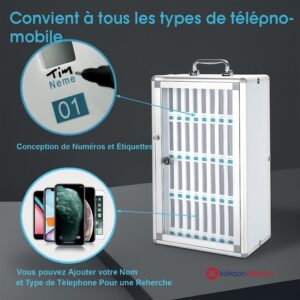Boîte de Rangement Sécurisée pour 36 téléphones portable