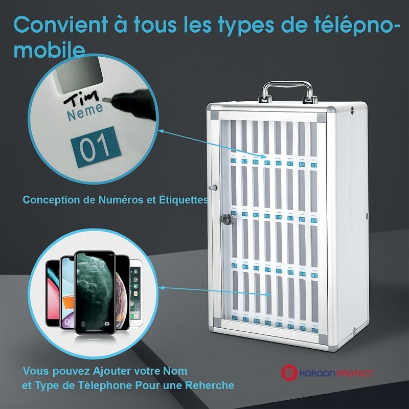 Boîte de Rangement Sécurisée pour 36 téléphones portable