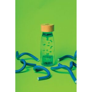 Bouteille sensorielle spirale bleue