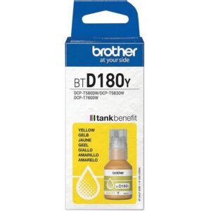Brother BTD180 bouteille jet d’encre jaune authentique (BTD180J)