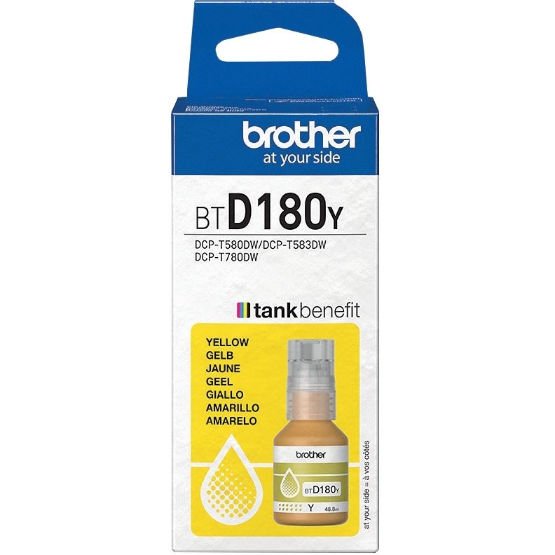Brother BTD180 bouteille jet d’encre jaune authentique (BTD180J)