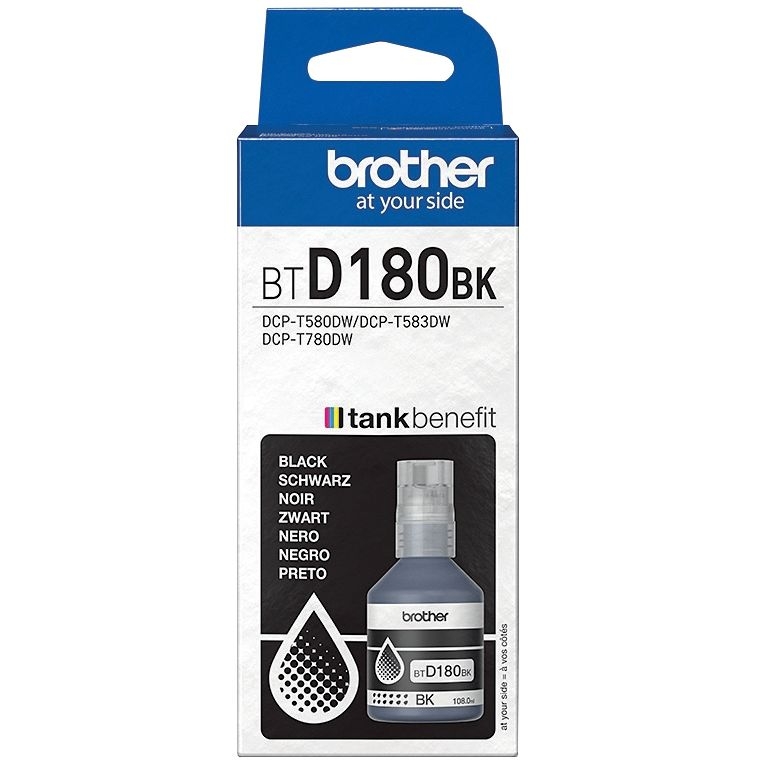 Brother BTD180 bouteille jet d’encre noir authentique (BTD180BK)