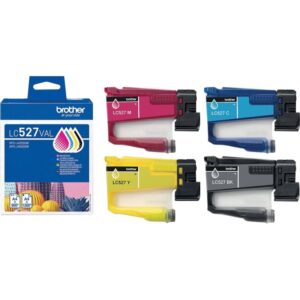 Brother CACTUS lot 4 cartouches encre noire, cyan, magenta, jaune authentique LC527VAL