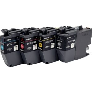 Brother POT pack de 4 cartouches jet d’encre noire, cyan, magenta et jaune authentique (LC3217VAL)